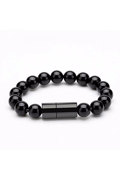 Choice كابل USB لسوار من الخرز الأسود من النوع C كابل شحن USB C قابل للارتداء...