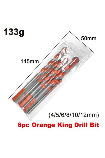Choice 6pcs Carbide Impact Drill Bit Set Multifunctional Triangle Hole Drill Tools 3-12mm For Glass Tile Ce