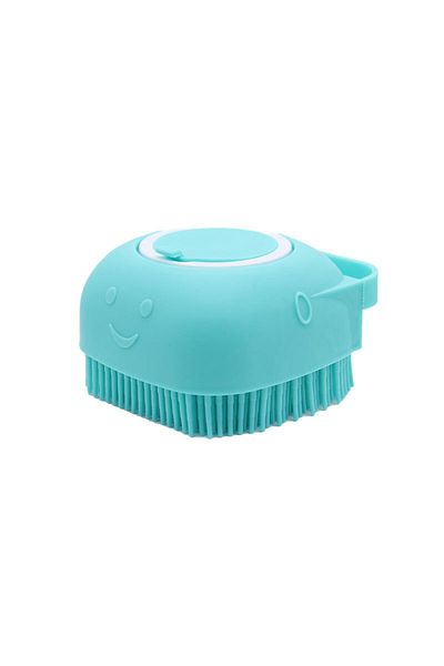 Choice Cyan Silicone Dog Cat Shower Brush Pet Shampoo Dispenser Massager Bath Brush Bathroom Puppy Washing