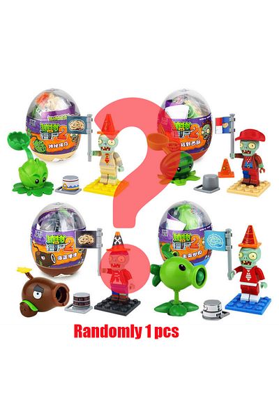 Choice 1 لعبة كبسولات مفاجئة من Plants Vs Zombies للأطفال، لعبة تجميع مكعبات البناء، نماذج دمى.