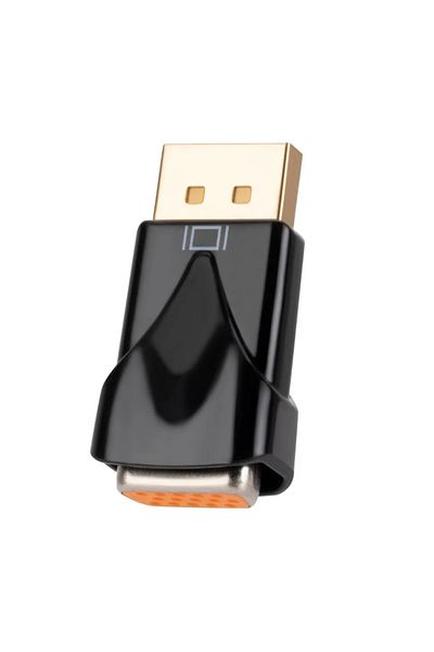 PzzPss محول DisplayPort إلى VGA من الطراز A بدقة 1080 بكسل، محول DisplayPort من ذكر إلى أنثى VGA للكمبيوتر الشخصي