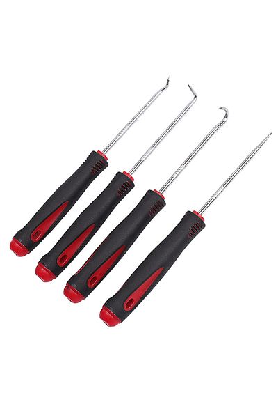 Choice Red 4pcs 160mm Pick&hook Set Car Auto Vehicle Oil Seal Screwdrivers O-ring Seal Gasket Puller Remove