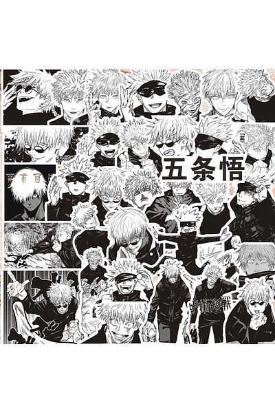Choice 70pcs 10/30/70pcs Anime Jujutsu Kaisen Character Satoru Gojo Stickers Skateboard Laptop Motorcycle W