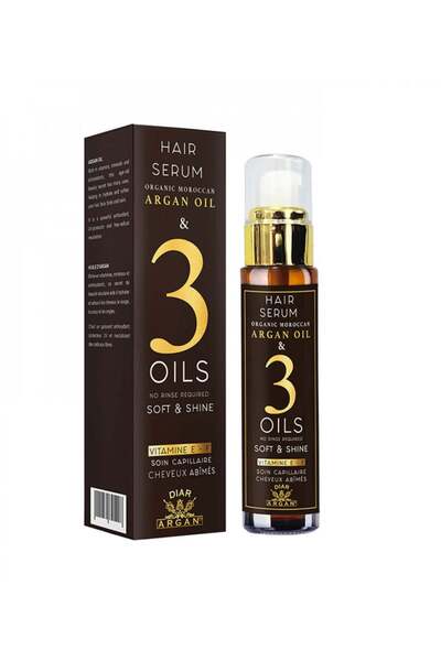 Diar argan سيروم للشعر مكون من 3 زيوت لشعر لامع وناعم من ديار ارجان 50مل