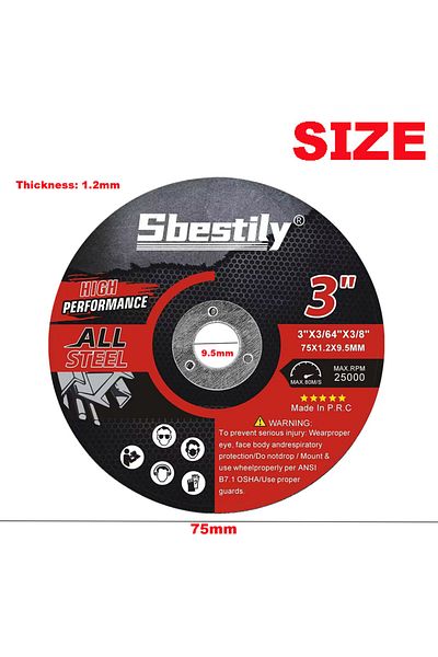 SI FANG 5pcs 75mm Circular Resin Saw Blade Mini Cutting Disc Grinding Wheel For Angle Grinding Tool Metal...
