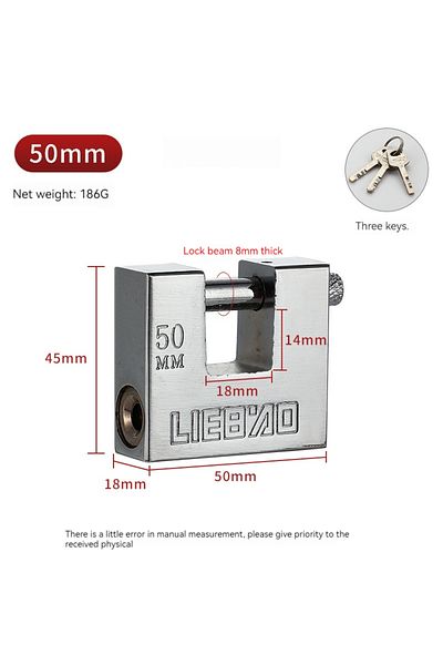 Choice 50mm Stainless Steel Padlock Security Safety Lock Antique Horizontal Opening Anti-ancient Horizontal