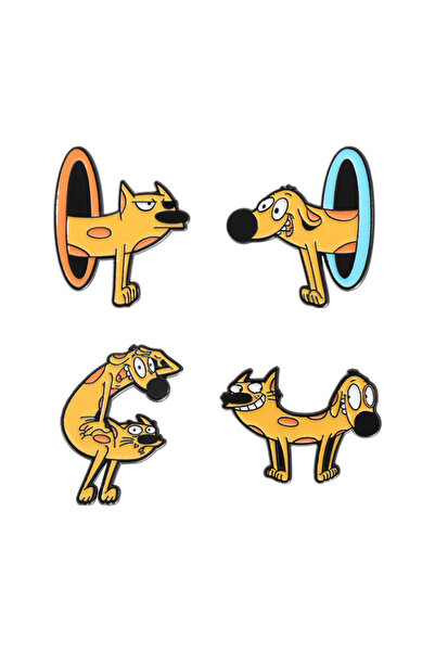 Choice TUTZ1056-4 Funny Cute Dog Enamel Pins Cartoon Animal Puppy Brooches Metal Lapel Badge Backpack Hat D