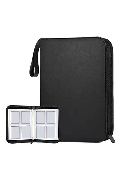 Choice Black Durable 400 Double Sided Album Holder Organizer Display Gathering Card Toy Zip 400 Cards Album