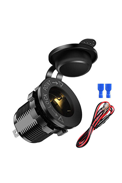 Choice1 ولاعة سجائر للسيارة، تعمل بجهد 12/24 فولت، مقاومة للماء، مناسبة للاست...