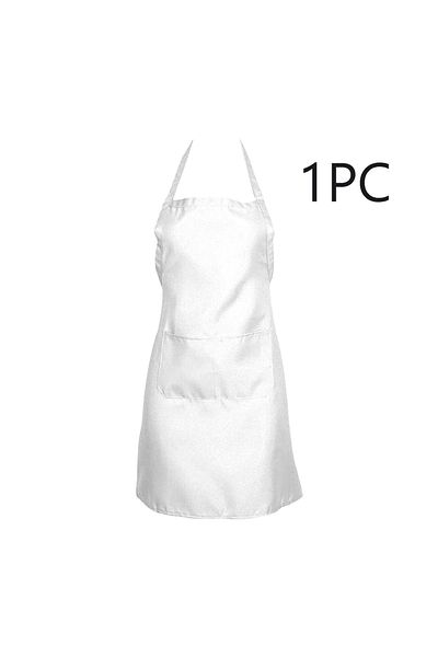 Choice 1 قطعة 1/3 قطعة مآزر مطبخ بيضاء للنساء والرجال ومآزر عمل الطهاة للشواء والمطاعم والحانات والمقاهي