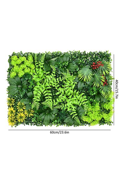 Choice Milan Artificial Plant Wall Reusable Panel Plastic Garden Grass Flower Wall Fake Green Plant Hanging