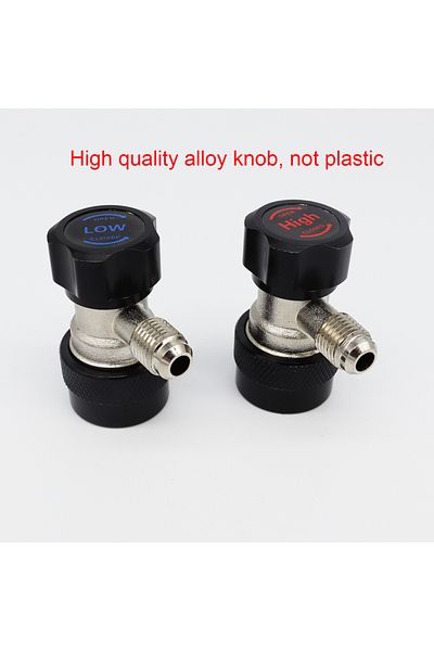 Choice Black R134a New A/c Ac Compressor R-134a Manual Quick Coupler Adapter Air Condition 1/4 Sae Connecto