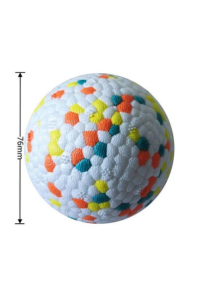 Choice 75mm White 1pc Teething Pet Toy Dog Solid Toy Ball Interactive Dog Toy Light Popcorn Ball Dog Ball L