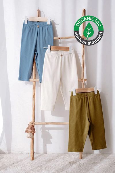Lilabio 0-3 Years Ribbed Trousers - Set of 3