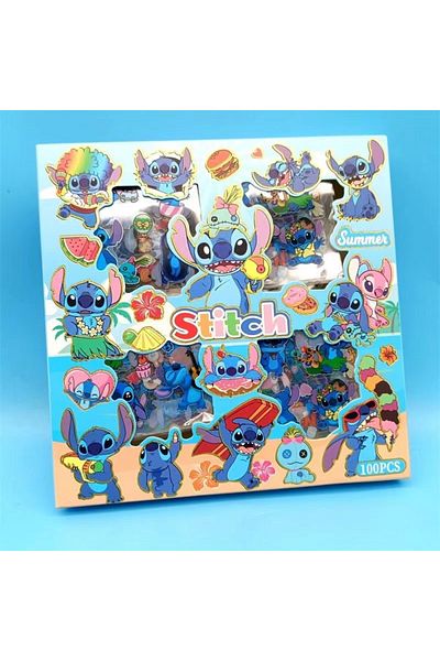 Choice Stickers Kawaii Disney Stitch Non-repeating 100-piece Sticker Set Stitch Waterproof Stationery Stic