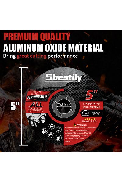 SI FANG Multipurpose Cutting 125mm 5pcs 5pcs 125mm Cutting Disc Grinding Wheel 5"circular Resin Saw Blade Me