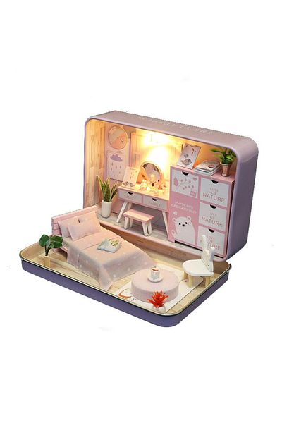 Choice Romantic Theater Box Theater Mini Doll House Prefabricated Miniature Diy Dollhouse Kit Furniture Cas