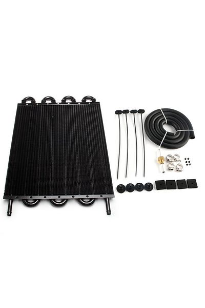 SPEEDRACING 4 Row 6 Row 8 Row Universal Aluminum Remote Transmission Oil Cooler Auto-Manual Radiator Converte...