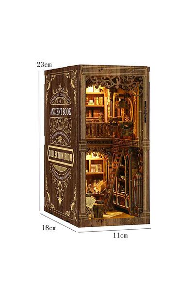 Choice Wooden Mini Doll House DIY Book Nook Kit Assembly Model 3D Puzzle Bookend Toys Bookshelf Insert D...