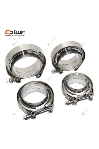 Choice 3 Inch 76mm Eplus Car 304 Stainless Steel V Band Clamp Turbo Exhaust Pipe Vband Clamp Male Female Fl