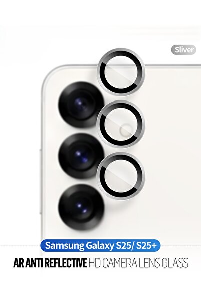 BLUEO Samsung Galaxy S25 Plus Compatible Anti-Reflective Anti-Glare Silver Le...