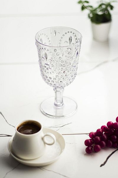 Depa Acrylic Transparent Single Glass & Water Soft Drink Coffee Side Cup 450 ml (Not Glass)