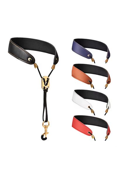 Choice Leather Saxophone Strap Saxophone Lanyard Neck Strap Protection Neck For Soprano Tenor Alto Barit...