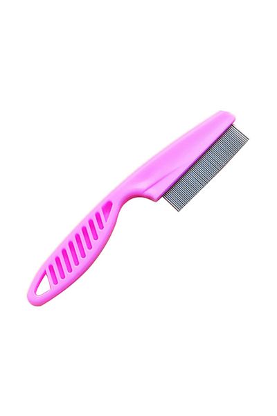 Choice مشط للعناية بالحيوانات الأليفة من S Pink Home Pet لحماية شعر البراغيث للقطط والكلاب والحيوانات الأليفة من الفولاذ المقاوم للصدأ