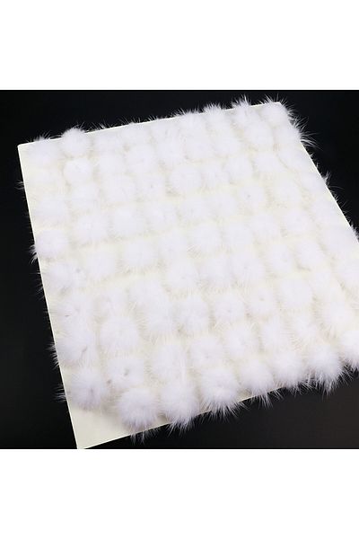 Choice 25mm 10pcs White Mink Pompom 25mm 30mm 40mm Fur Balls Diy Pompon For Sewing On Knitted Keychain Scar