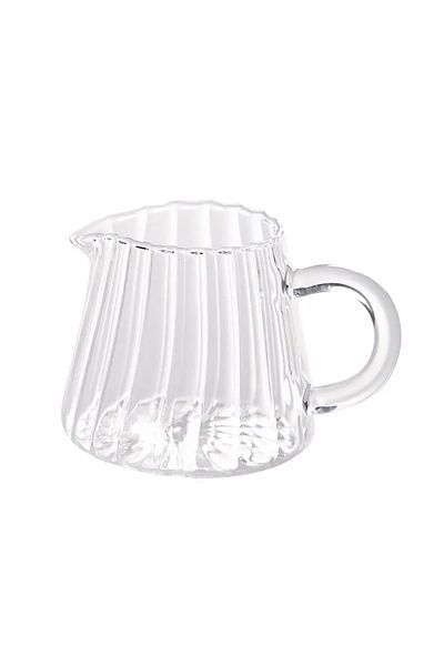 Choice 200ml Clear Striped Simplicity Handwork Small Milk Pot Heat-resistant Glass Exquisite Milk Cup Tea D