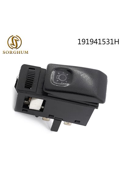 Choice مفتاح مصباح أمامي أسود للسيارة من SORGHUM لسيارة VW Golf Mk2 Jetta II Mk 83-92 191941531H 191941...