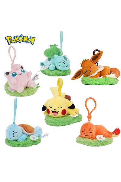 Choice Pokemon Snorlax Pikachu Eevee Jigglypuff Bulbasaur Keychain Plush Toy Cartoon & Cute Backpack Pen...