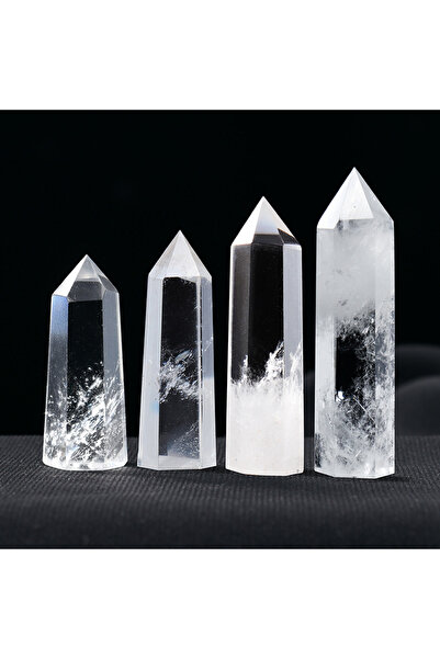 Choice 5-6cm 1pc Natural Gemstones White Clear Quartz Tower Wand Healing Energy Hexagonal Obelisk Crystal P
