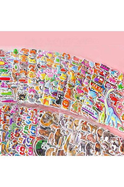 Choice 40 Sheets Mix 3d Cartoon Puffy Stickers 40/20 Different Sheets Kids Boys Girls Reward Bulk Assorted