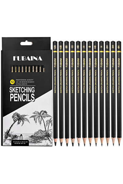 Choice مجموعة أقلام رصاص للرسم والتخطيط مكونة من 12 قلم رصاص HB 2H 4H 6H B 2B...