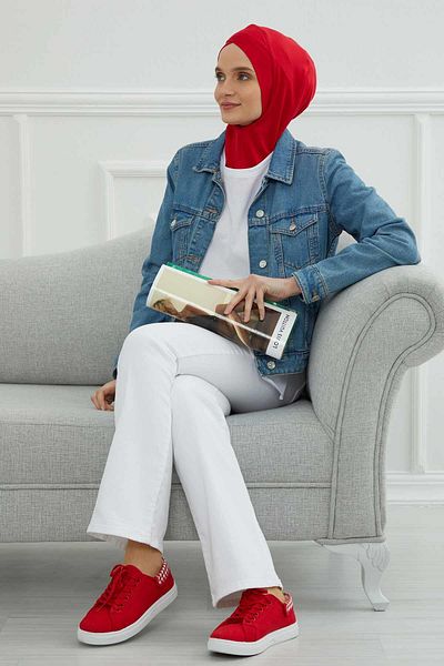 Aisha's Design قبعة من القطن الممشط مع تفاصيل متقاطعة في الأمام، tb-4، tb-4
