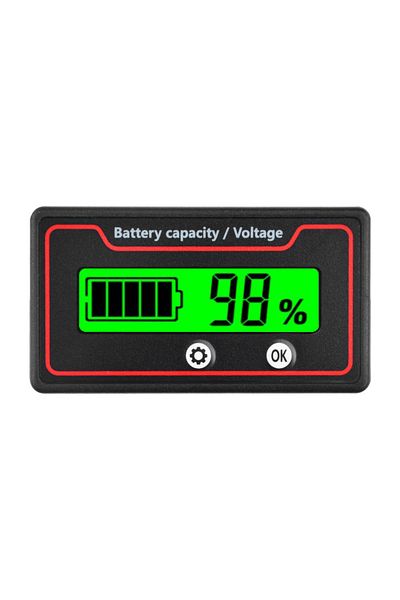 Choice Green Car Battery Charge Level Indicator 12v 24v 36v 48v 60v 72v Lithium Battery Capacity Meter Test