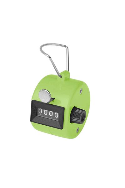 Choice Green Handheld Tally Counter Tool 4-digit Number Count Clicker Counter For Coaching Knitting People