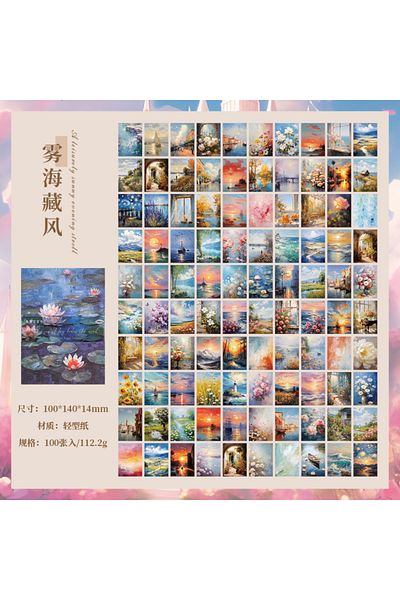 Choice C 100pcs/lot Memo Pads Material Paper Retro And Nostalgic Junk Journal Scrapbooking Paper Cards Bac.