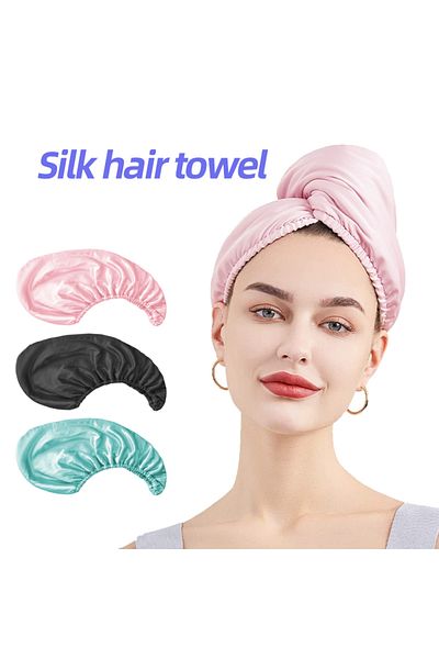 Choice Lady Silk Dry Hair Cap Satin Soft Microfiber Double Sided Usable Shower Hair Towel