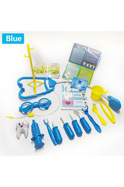 Choice Blue Doctor Play Set For Kids 30pcs Doctor Toys Educational Medical Dentist Tools Stethoscope Toy Gi