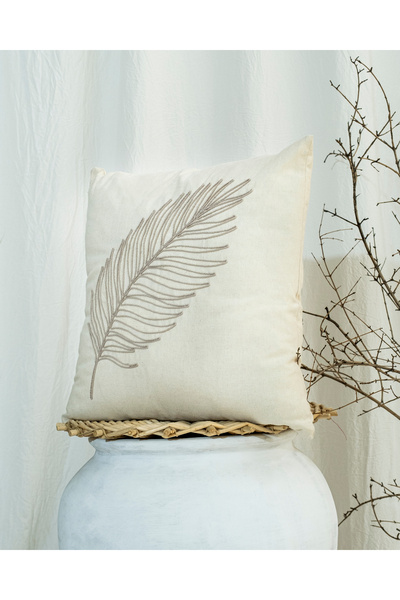 ASDİVA Bohemian Style Cotton Embroidered 45X45 Throw Pillow Cover