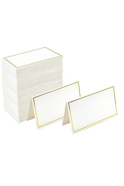 Choice 50pcs 50pcs Gold Foil Table Card Wedding Name Guest Card, Seat Name Card