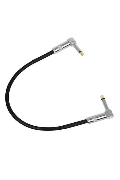 IRIN Black 50cm Guitar Effects Pedal Cable 6.35mm Connecting Wire 30cm Flat Patch Connector Metal Heads C