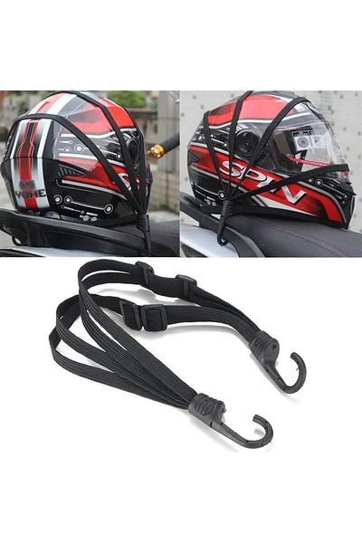 Choice 1pc Black 1pc Universal 60cm Motorcycle Luggage Strap Moto Helmet Gears Fixed Elastic Buckle Rope Hi