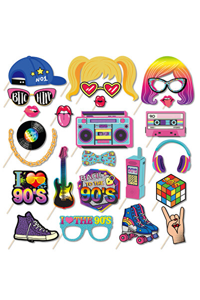 Choice PZ239 نظارات أقنعة دعائية مضحكة لحفلات التسعينيات مع موسيقى ديسكو وفيديو