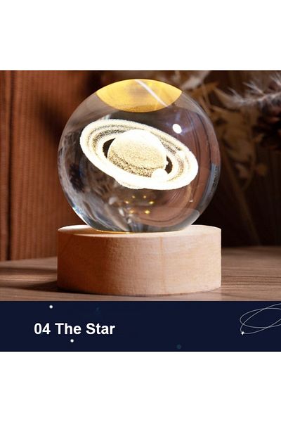 Choice Saturn 3d Crystal Ball Lamp With Galaxy And Planetary Projections Usb Night Light For Cozy Atmospher