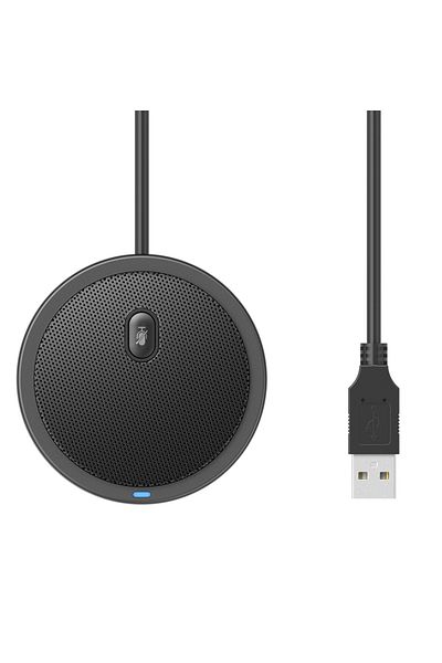 Arealer Black Um02 Usb Omni-directional Condenser Microphone Mic For Meeting Business Conference Computer La