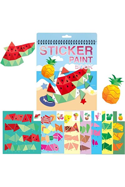 Choice12 كتاب ملصقات صيفي مكون من قطعة واحدة، مناسب للأطفال من عمر 4 إلى 8 سن...