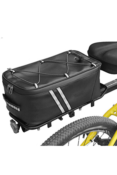 Choice حقيبة صندوق دراجة ANMEILU سوداء سعة 7 لتر، حقيبة خلفية مقاومة للماء وح...